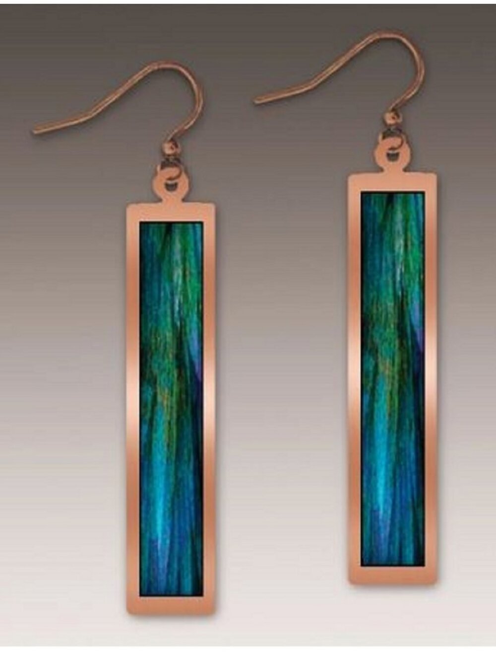 Blue & Copper Multicolored Hypo-allergenic Earrings by Illustrated Light ME10SE